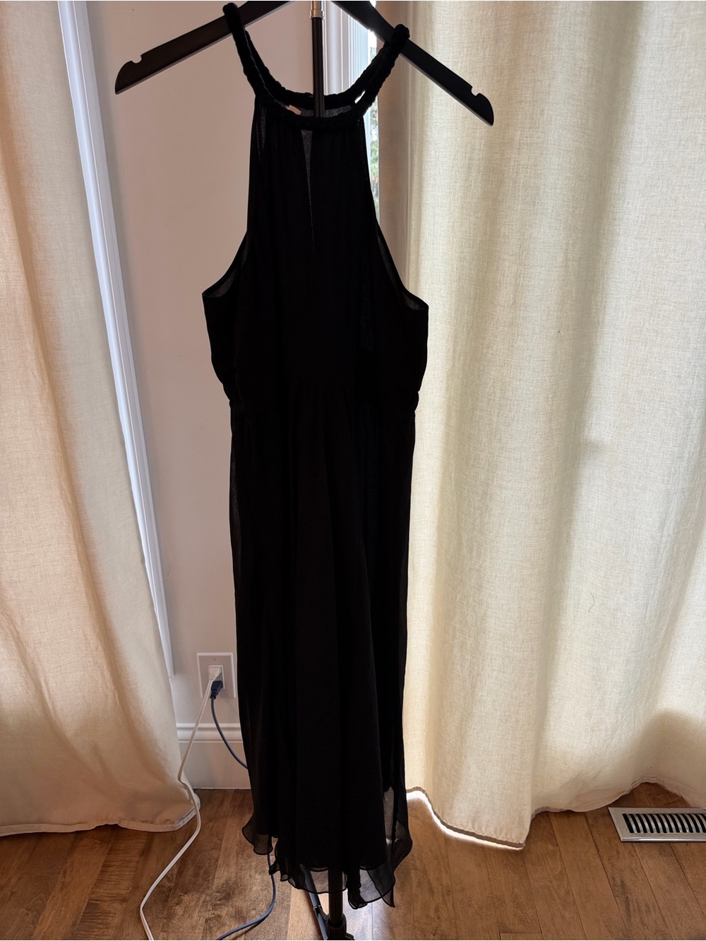 Vintage Michael Kors Black Halter Maxi Dress